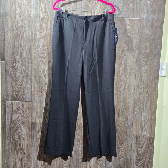 Chaps Women's Suit Pants Size 12 Black Career Office Business Classic Fitting - Picture 14 of 16